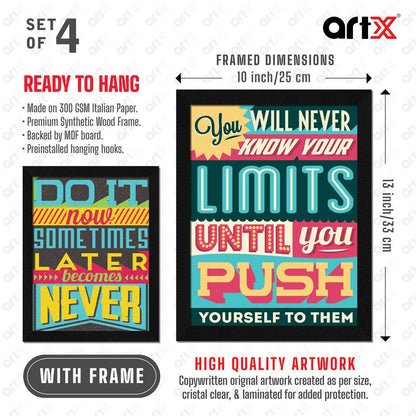 Students Motivational Quote Wall Frames, Inspirational, Set of 4, AXS4-105