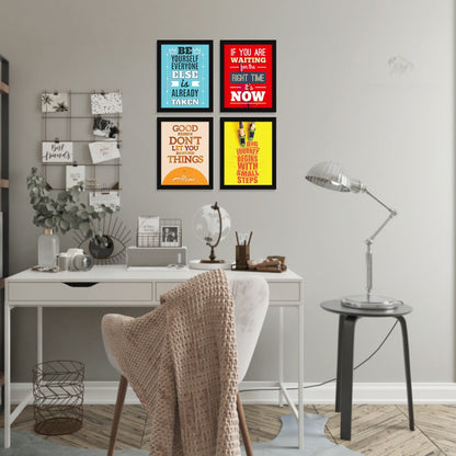 Be Yourself Motivational Quote Wall Frames, Inspirational, Set of 4, AXS4-109