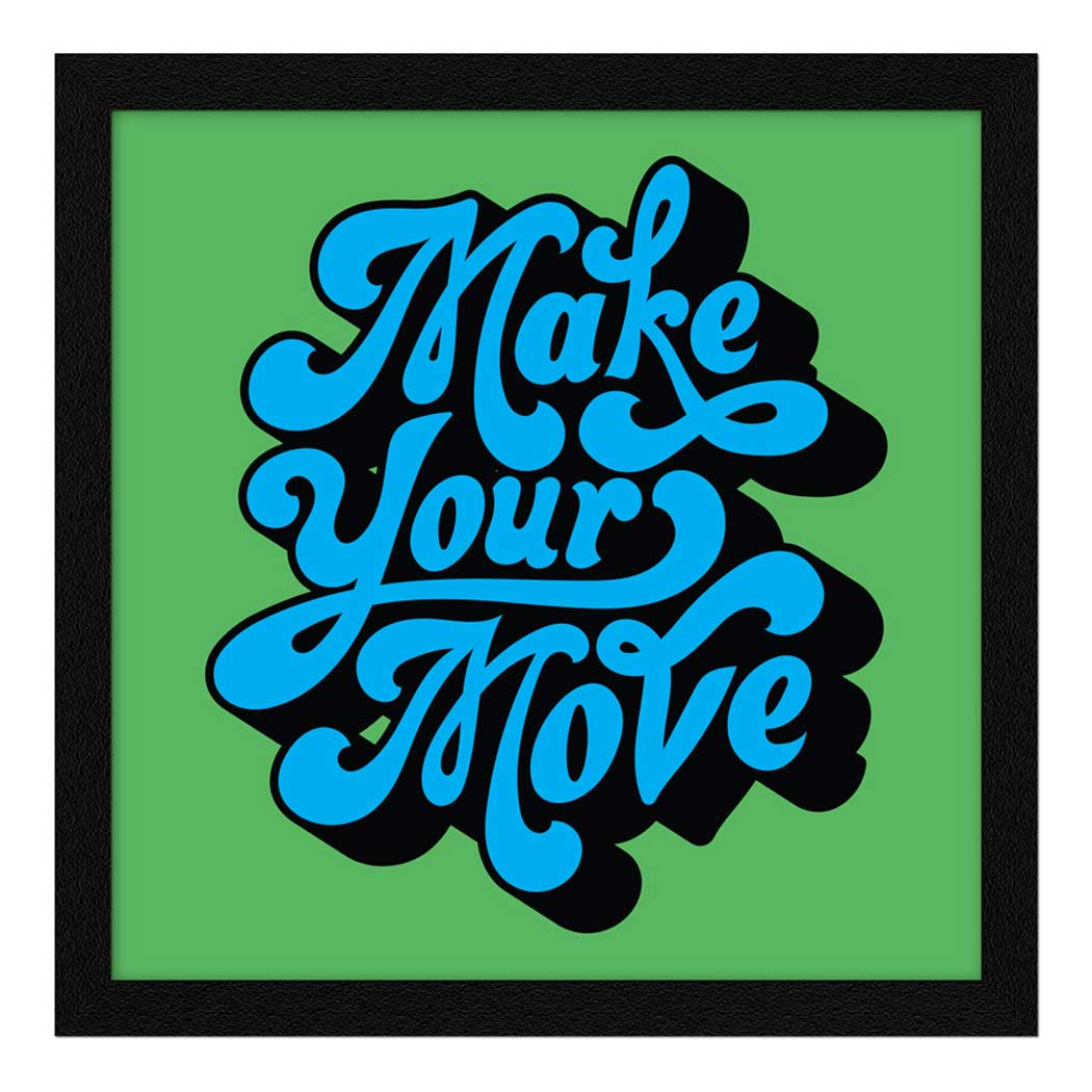 Cursive and Colorful Motivational Quotes Wall Frames, Inspirational, Set of 4, AXS4-10x10-101