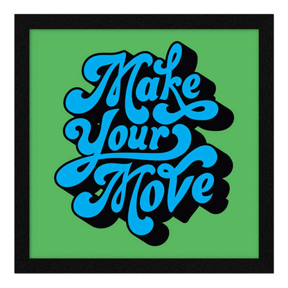 Cursive and Colorful Motivational Quotes Wall Frames, Inspirational, Set of 4, AXS4-10x10-101