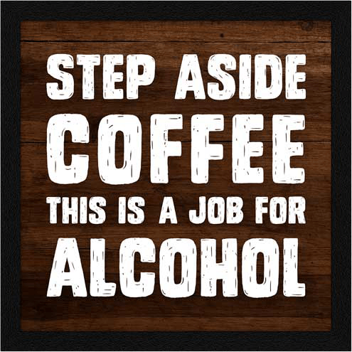 Best Drinking Quirky Quotes Wall Frames, Set of 4, AXS4-10x10-103