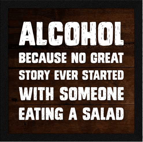 Best Drinking Quirky Quotes Wall Frames, Set of 4, AXS4-10x10-103