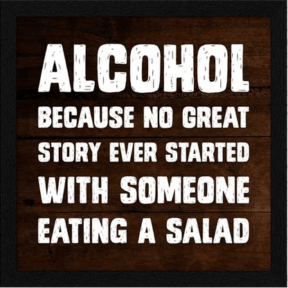 Best Drinking Quirky Quotes Wall Frames, Set of 4, AXS4-10x10-103