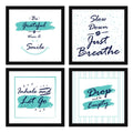 Relaxing Motivational Quote Wall Frames For Home, Inspirational, Set of 4, AXS4-10x10-111 ArtX