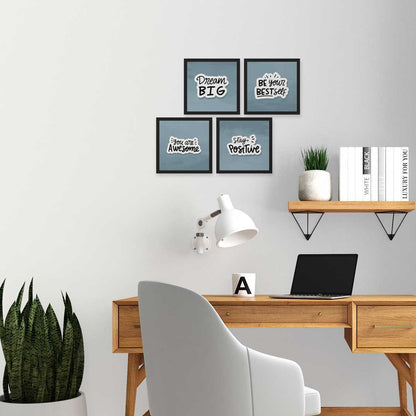Dream Big Motivational Quote Wall Frames, Inspirational, Set of 4, AXS4-10x10-112