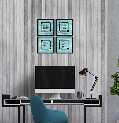 Work Hard In Silence Motivational Quote Wall Frames, Inspirational, Set of 4, AXS4-10x10-116