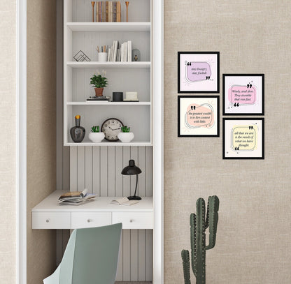 Stay Hungry Stay Foolish Motivational Quote Wall Frames, Inspirational, Set of 4, AXS4-10x10-118