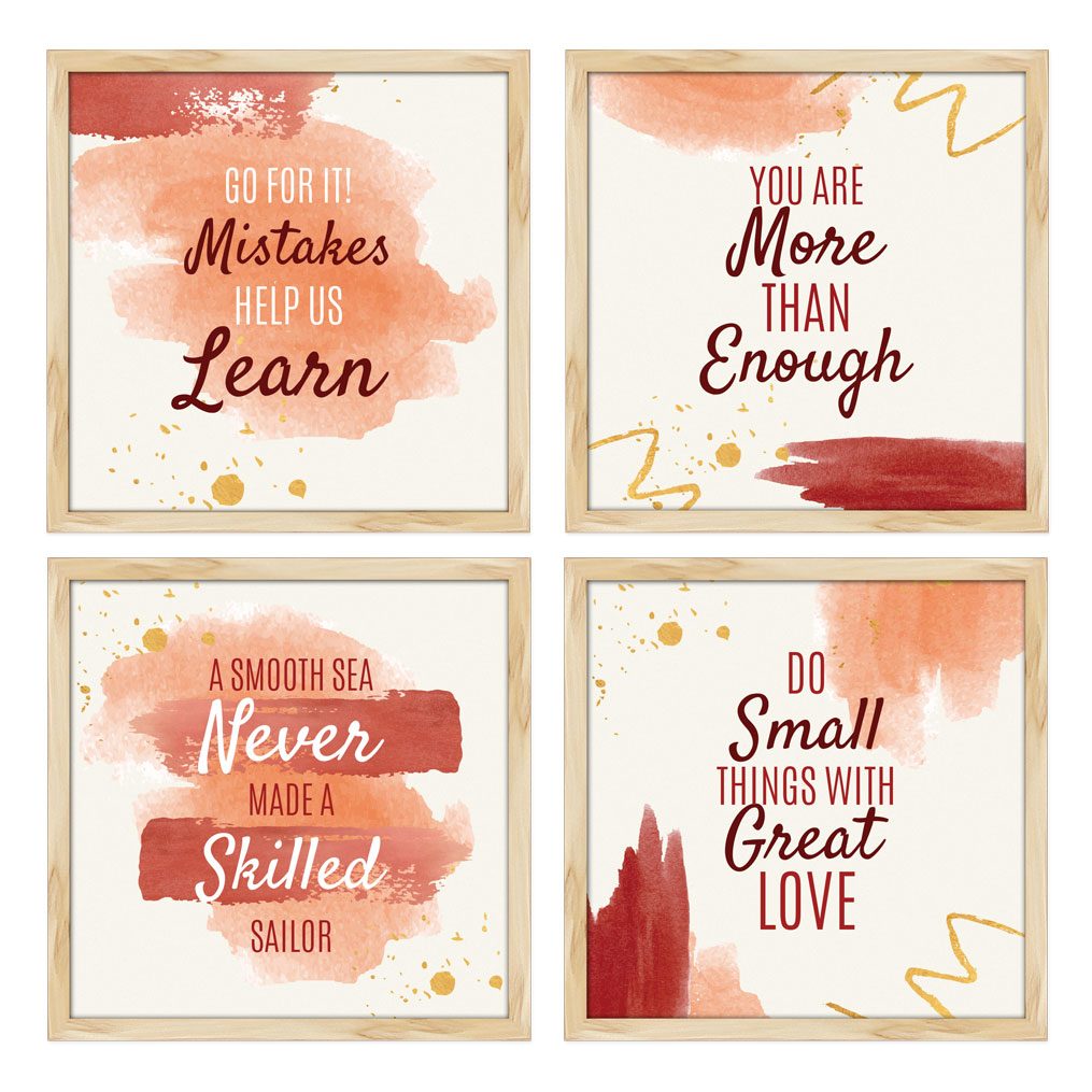 Do Small Things With Great Love Motivational Quote Wall Frames, Inspirational, Set of 4, AXS4-10x10-126