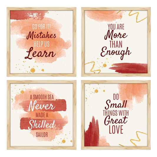 Do Small Things With Great Love Motivational Quote Wall Frames, Inspirational, Set of 4, AXS4-10x10-126