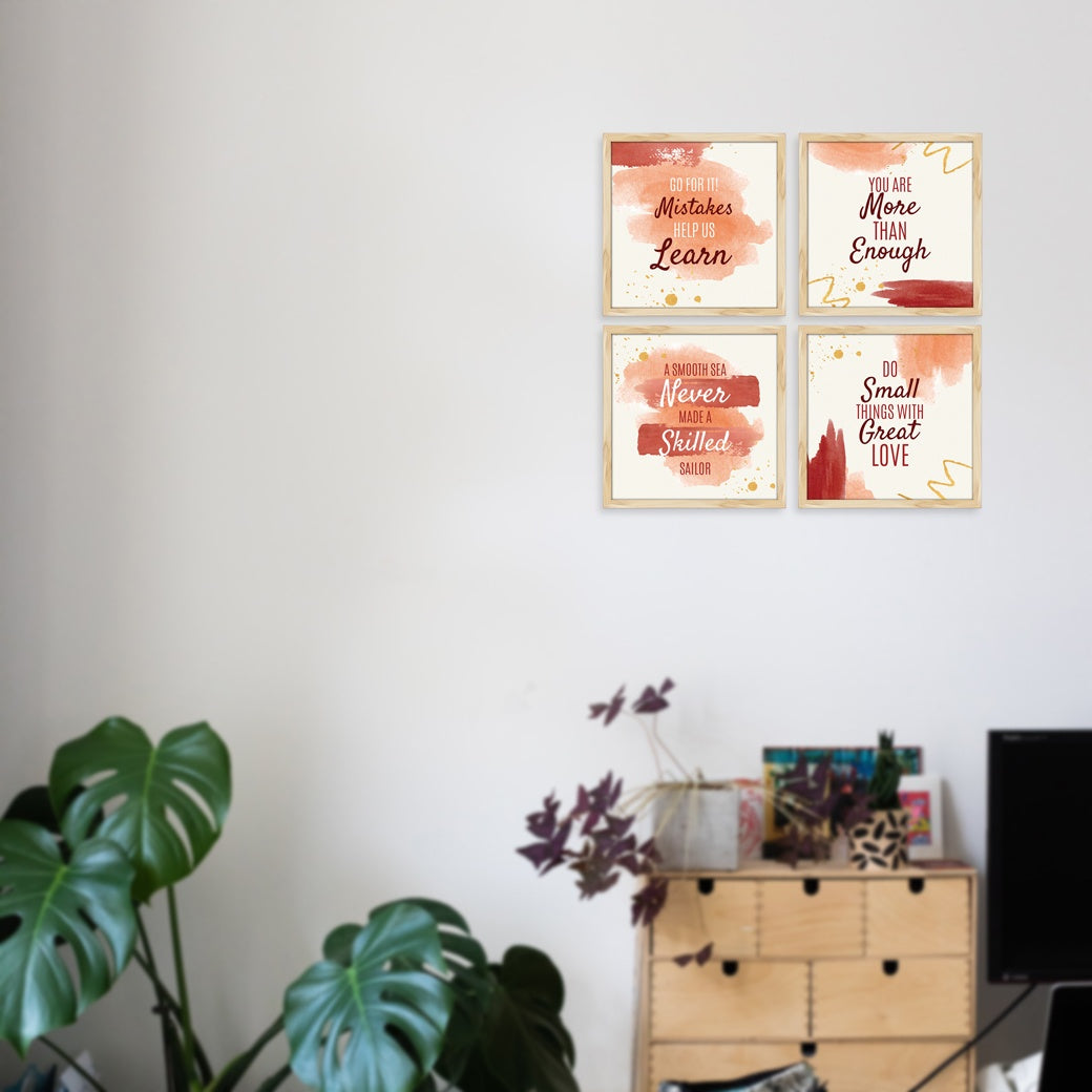 Do Small Things With Great Love Motivational Quote Wall Frames, Inspirational, Set of 4, AXS4-10x10-126