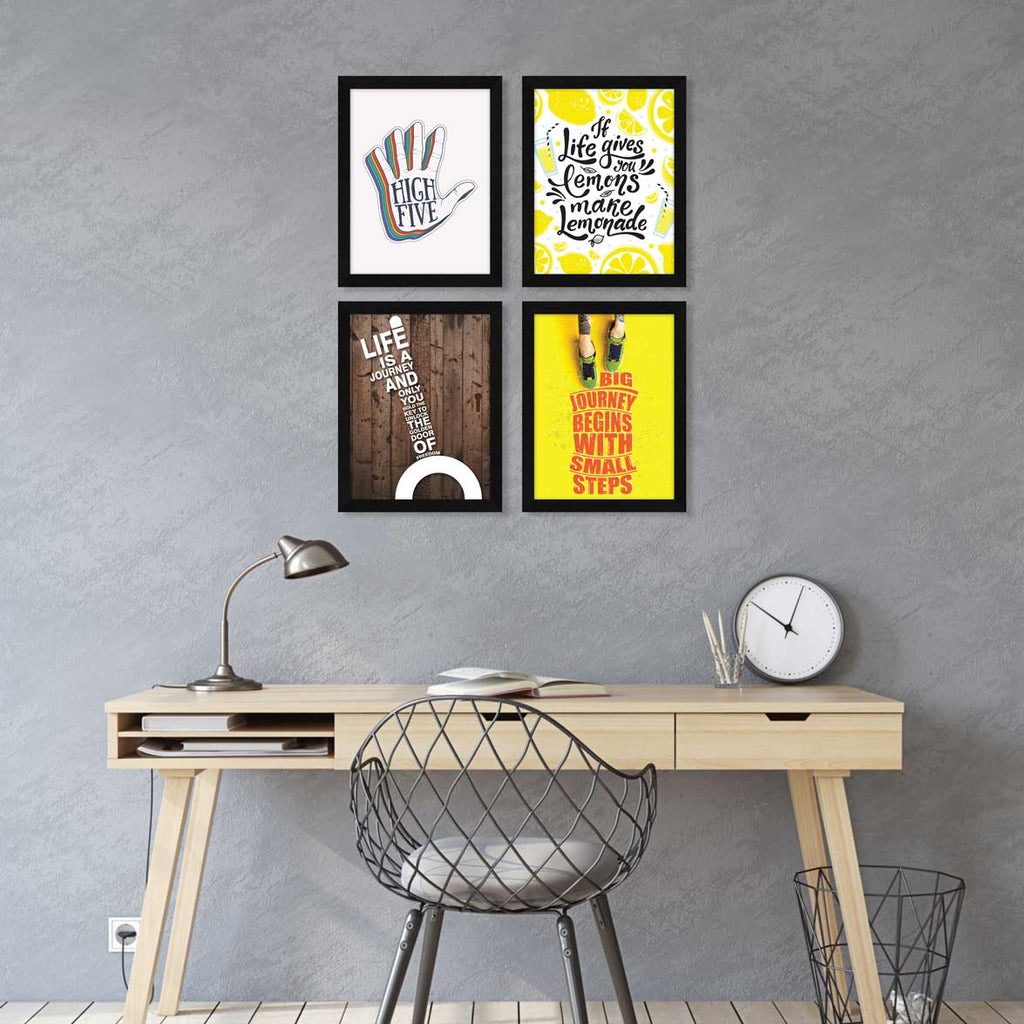 If Life Gives You Lemons Motivational Quote Wall Frames, Inspirational, Set of 4, AXS4-114 ArtX