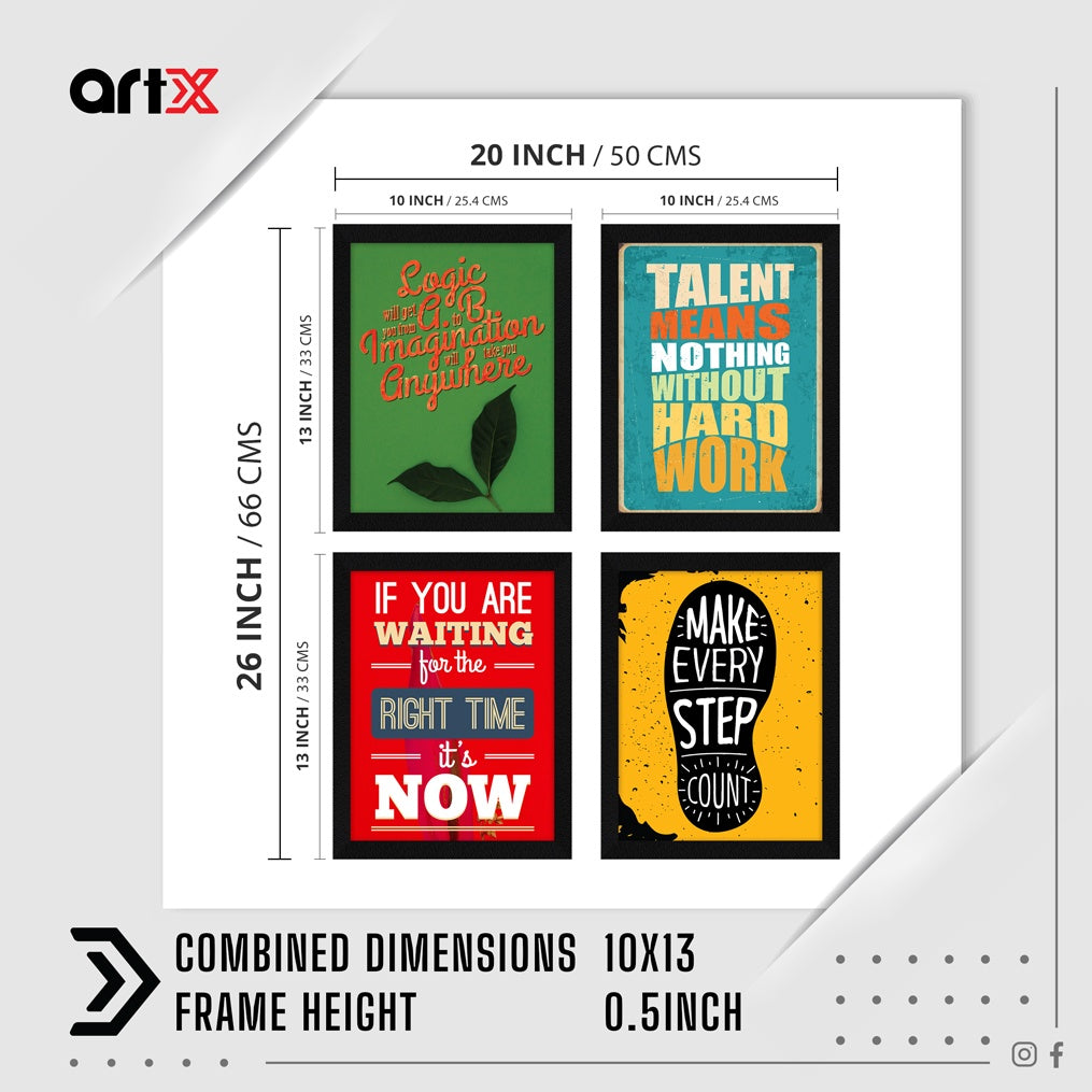 Make Every Step Count Motivational Quote Wall Frames, Inspirational, Set of 4, AXS4-121 ArtX
