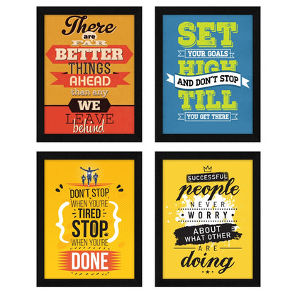 Successful People Motivational Quote Wall Frames, Inspirational, Set of 4, AXS4-125