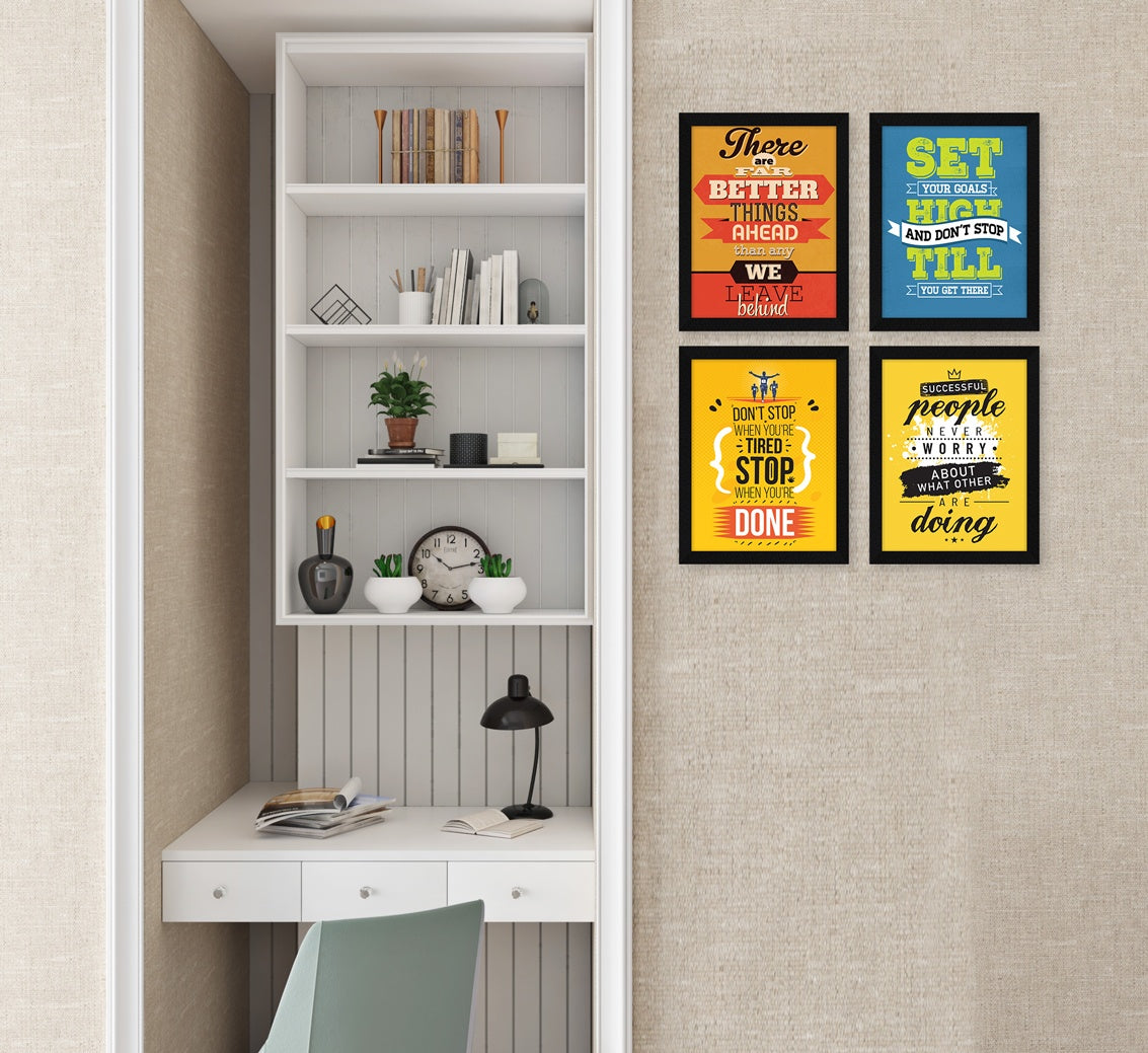 Successful People Motivational Quote Wall Frames, Inspirational, Set of 4, AXS4-125