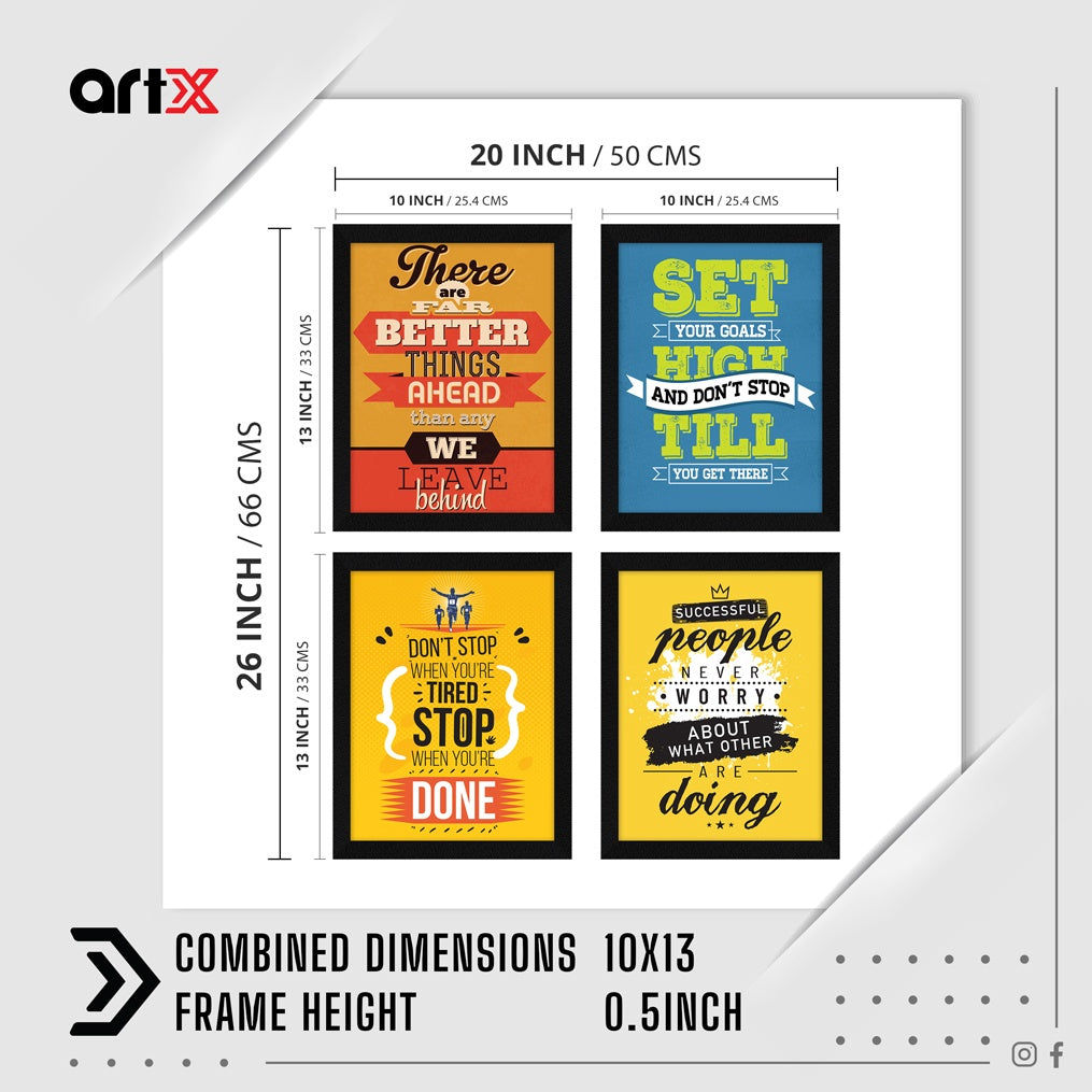 Successful People Motivational Quote Wall Frames, Inspirational, Set of 4, AXS4-125