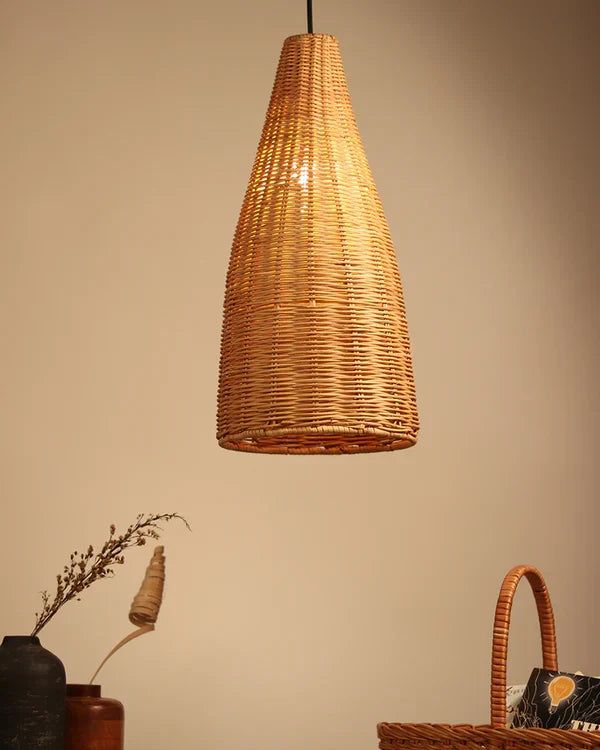Minimalist Rattan Hanging Light for Cafe and Home Interiors