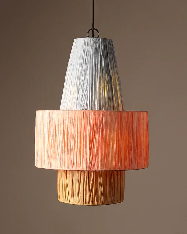 Minimalist Raffia Hanging Lamp for Study Room and Living Room