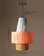 Minimalist Raffia Hanging Lamp for Study Room and Living Room