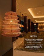 Modern Rattan Pendant Light for Study Room and Living Room