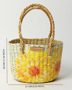 Multipurpose Seagrass Fruit Basket for Home Organization, Tabletop, and Eco-Friendly Decor