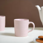 Matte Pink Ceramic Mug Set Of 6 220ml Nestasia