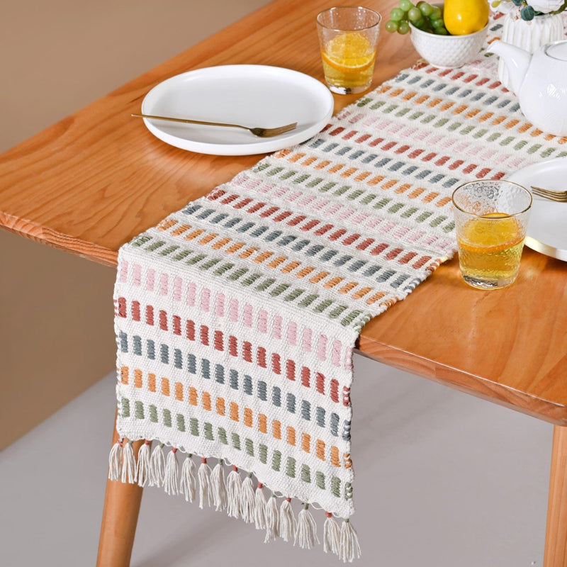Multicoloured Cotton Runner 180x33cm Nestasia