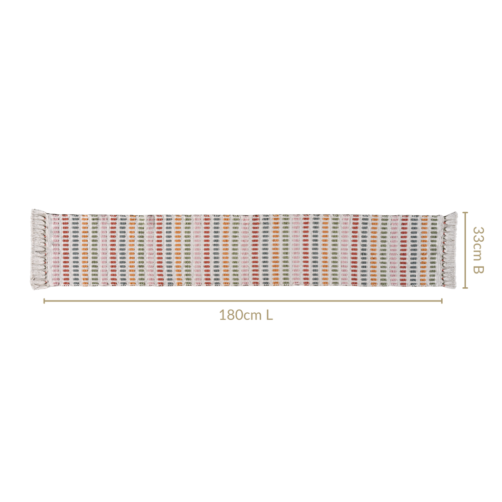 Multicoloured Cotton Runner 180x33cm Nestasia