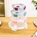 Kaleido Round Stackable Food Containers With Air Vents Set Of 4 390ml 630ml 960ml 1400ml Nestasia