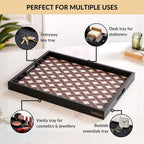 Multipurpose Decorative Tray Brown Large Nestasia