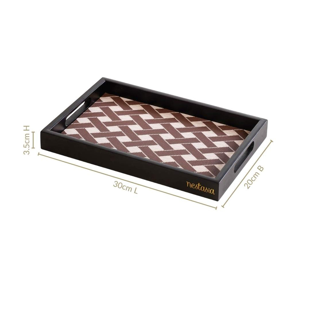 Multipurpose Decorative Tray Brown Small Nestasia