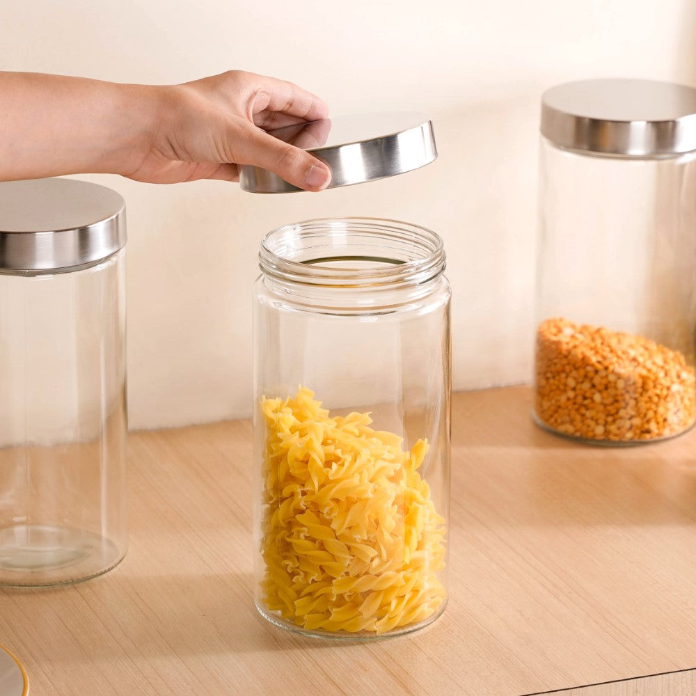 Tall Kitchen Storage Jars Set Of 4 1500ml Nestasia