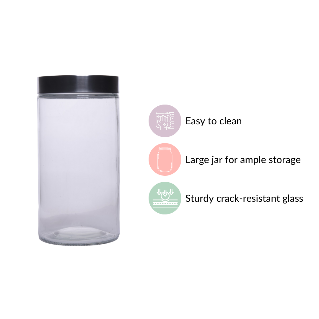 Tall Kitchen Storage Jars Set Of 4 1500ml Nestasia