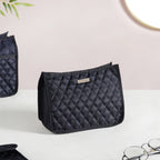 Multipurpose Travel Pouch Set Of 3 Black Nestasia