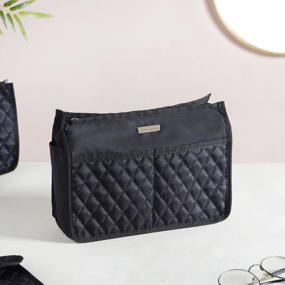 Multipurpose Travel Pouch Set Of 3 Black Nestasia