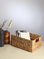 Multipurpose Water Hyacinth Organiser Basket for Decorative and Functional Use