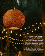 Modern Wicker Hanging Lamp for Dining Space and Home
