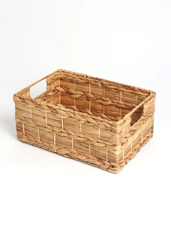 Multipurpose Water Hyacinth Organiser Basket for Decorative and Functional Use