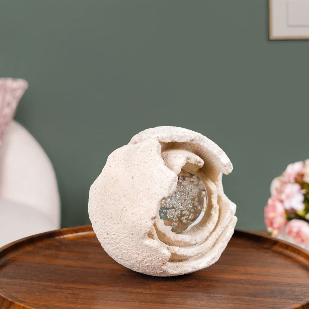 Crystal Ball Textured Sculpture Nestasia
