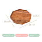 Small Octagon Wooden Serving Platter Nestasia