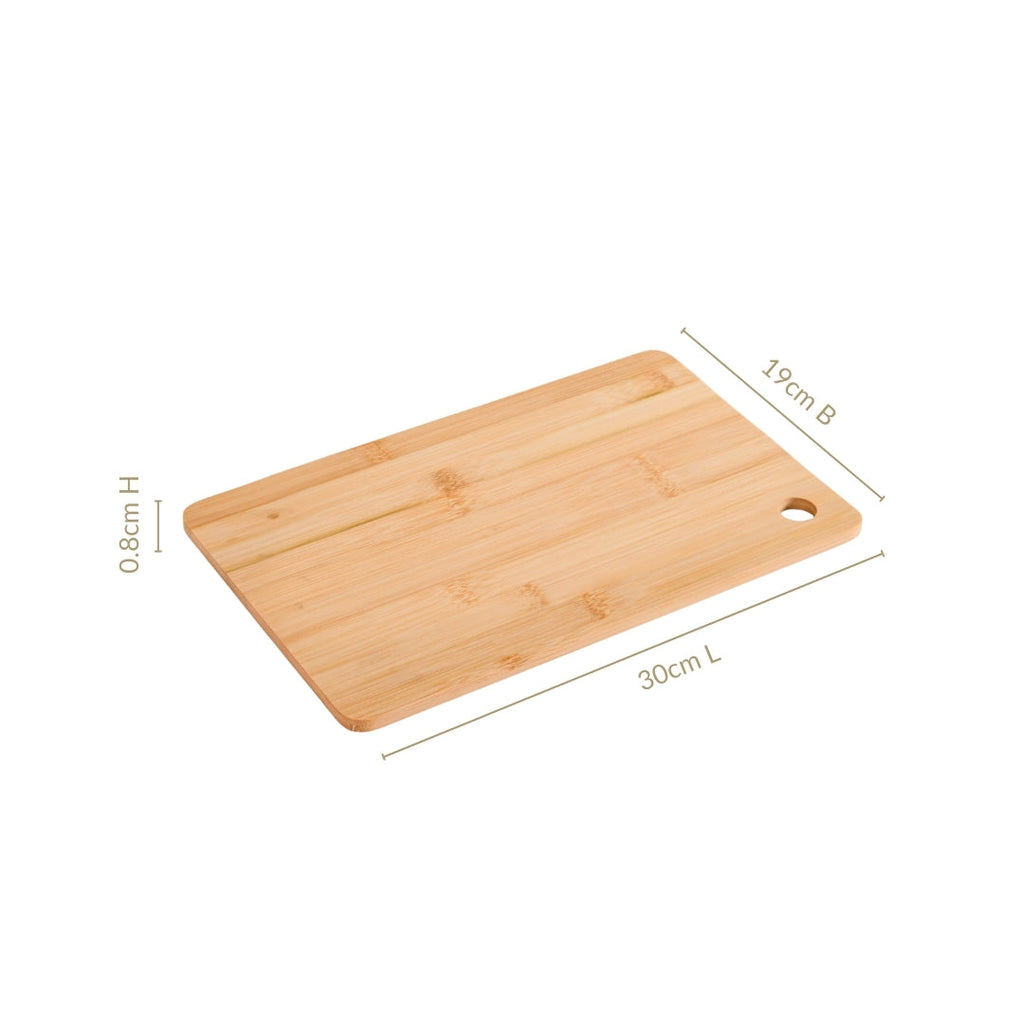 Natural Bamboo Serving Platter Chopping Board Set Of 3 Nestasia