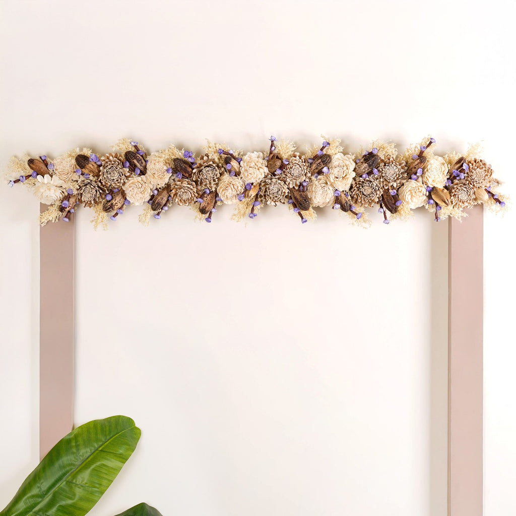 Natural Jute Toran Wall Hanging With Corn Grass Decoration Nestasia