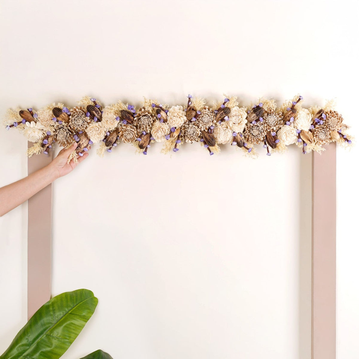 Natural Jute Toran Wall Hanging With Corn Grass Decoration Nestasia