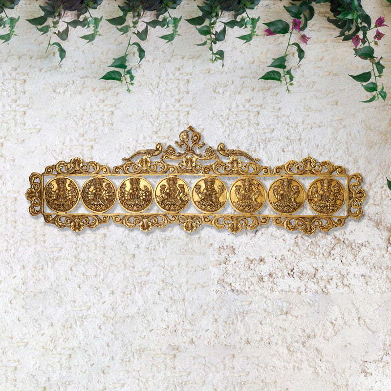Brass Ashtalakshmi Wall hanging  (11 Inch) Vedansh Craft