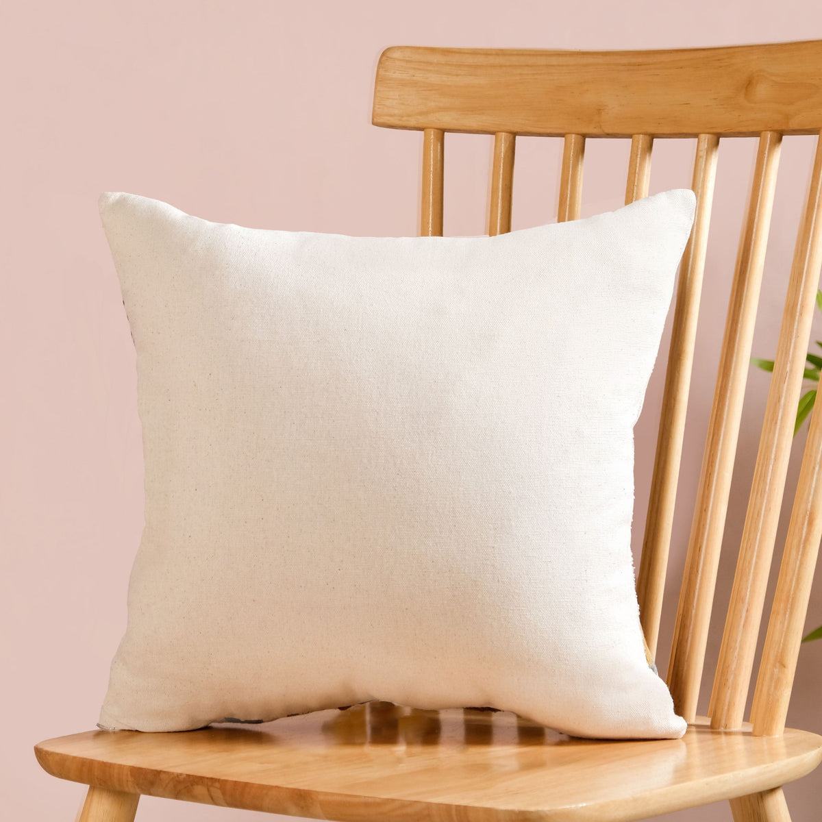 Nature Bloom Embroidered Cotton Cushion Cover 40x40cm Nestasia