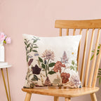Nature Bloom Embroidered Cotton Cushion Cover 40x40cm Nestasia