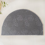 Yellow Flowers Semicircle Rug Nestasia