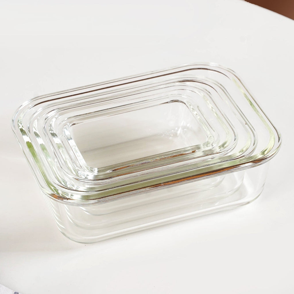Nestro Leakproof Food Storage Box Set Of 5 Beige XS 185ml S 370ml M 600ml L 1000ml XL 1500ml Nestasia