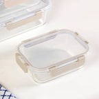 Nestro Leakproof Food Storage Box Set Of 5 Beige XS 185ml S 370ml M 600ml L 1000ml XL 1500ml Nestasia