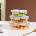 Nestro Lunch Box For Office Set Of 3 Beige S 370ml M 600ml L 100ml Nestasia