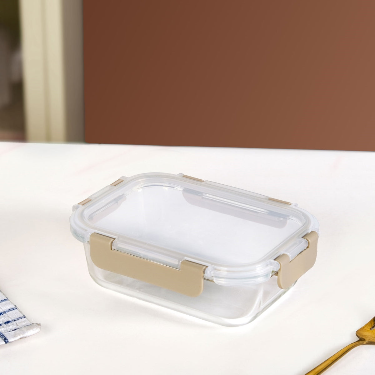 Nestro Lunch Box For Office Set Of 3 Beige S 370ml M 600ml L 100ml Nestasia